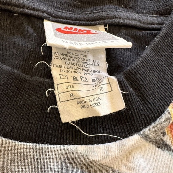 Nike Shirt Mens XL Michael Jordan Mega Print 90s Vintage Basketball - Picture 4 of 6